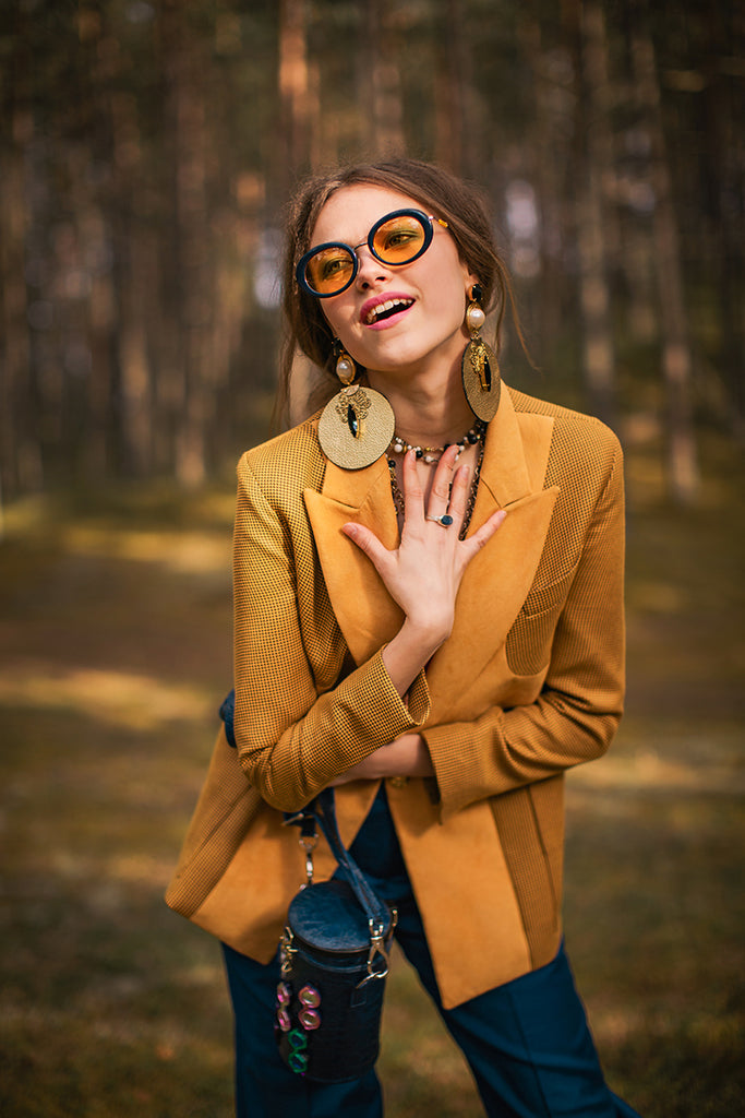 One-of-a-kind handcrafted earrings from the Héritage collection by SILDARE Jewelry