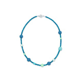 blue gemstone pearl every day necklace