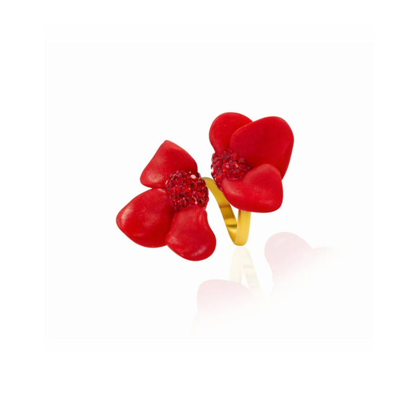 red gold plated ring