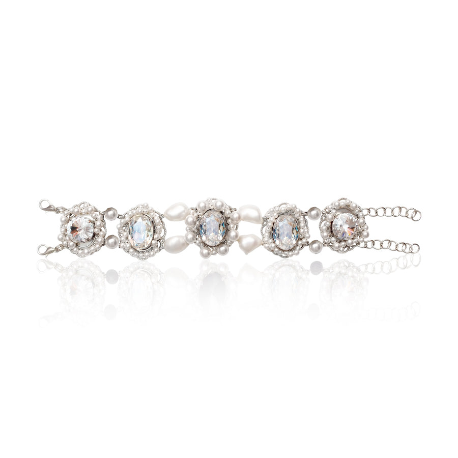 SILDAREjewelry-white-crystal-bracelet-silver-wedding-bridal
