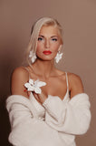 SILDARE-jewelry-white-magnolia-flower-handmade-big-statement-fashion-earrings