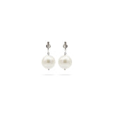 white mallorca pearls silver earrings