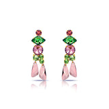Luxury 24‑carat gold‑plated colorful crystal statement earrings with high‑precision Austrian crystals — minimalist sculptural design; handcrafted one‑of‑a‑kind jewelry by SILDARE Jewelry, vibrant statement earrings for refined feminine style