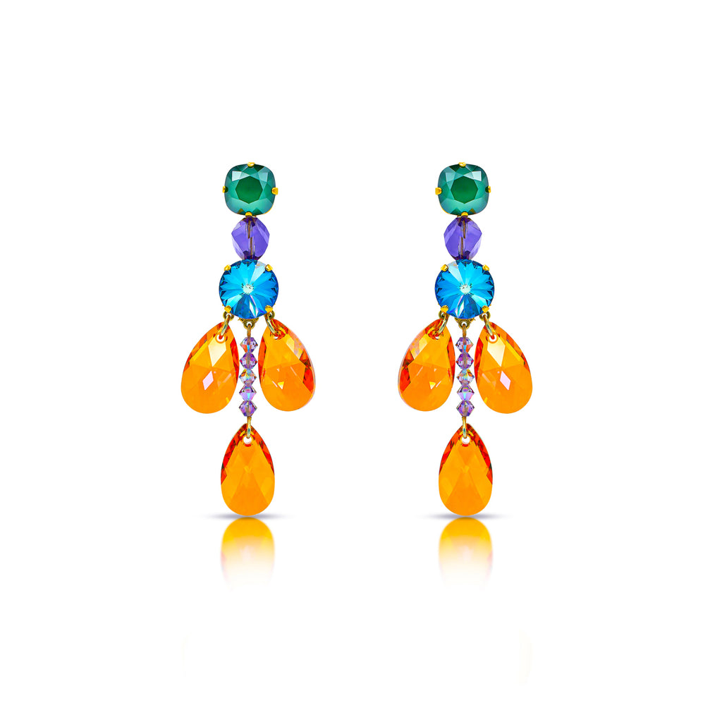 Swarovski-crystal-multicolor-long-fashion-art-style-earrings