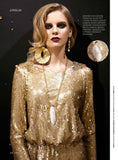 Gold colour circle big long pearl cristal leather fashion luxury fine earrings