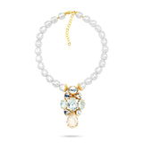Baroque pearl, crystal necklace