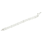 White Swarovski crystal, Swarovski pearl, Silver choker necklace