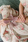 Pink crystal Flower bracelet wedding bridal