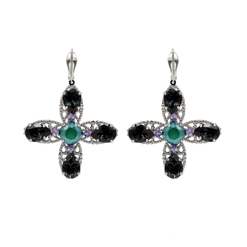 Swarovski crystal Silver plated earrings