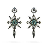 Swarovski crystals  long superstar evening long big fashion earrings